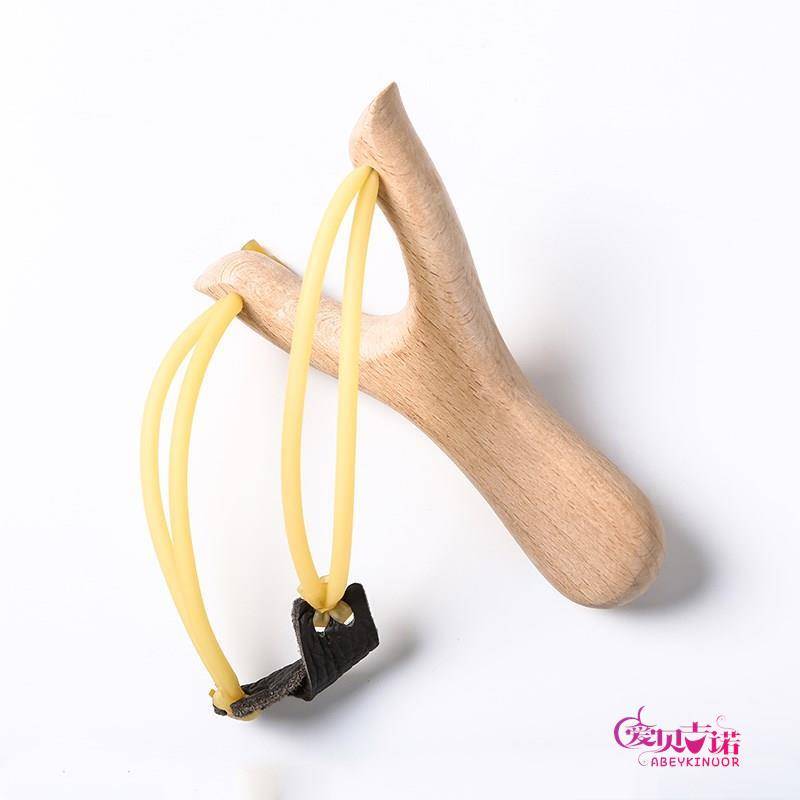 White wood (with leather bands)